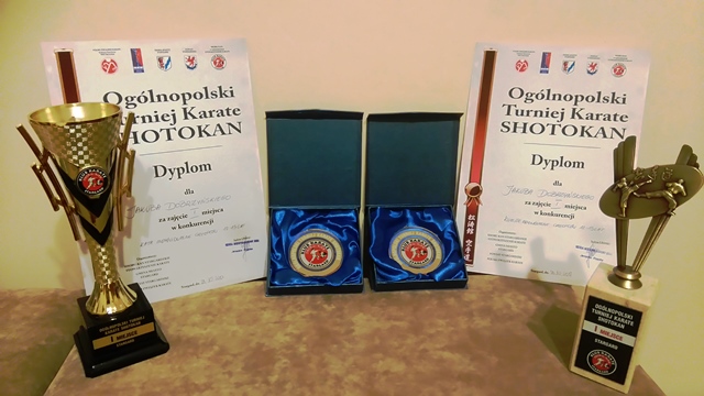 Dyplomy karate Jakuba Dobrzyńskiego